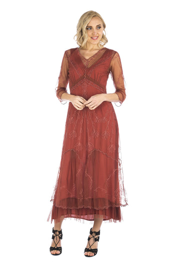 Nataya Sophia Victorian Inspired Dress-CL509 - Blanche's Place